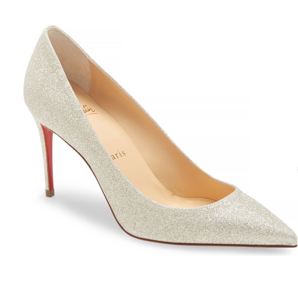 Christian Louboutin Kate 85 Glitter Mini in Ivory - Picture 7 of 17